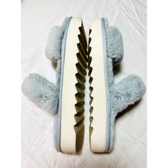 Koolaburra by UGG Women Double Strap Faux Fur Slide Sandals Fuzz On - Picture 6 of 7